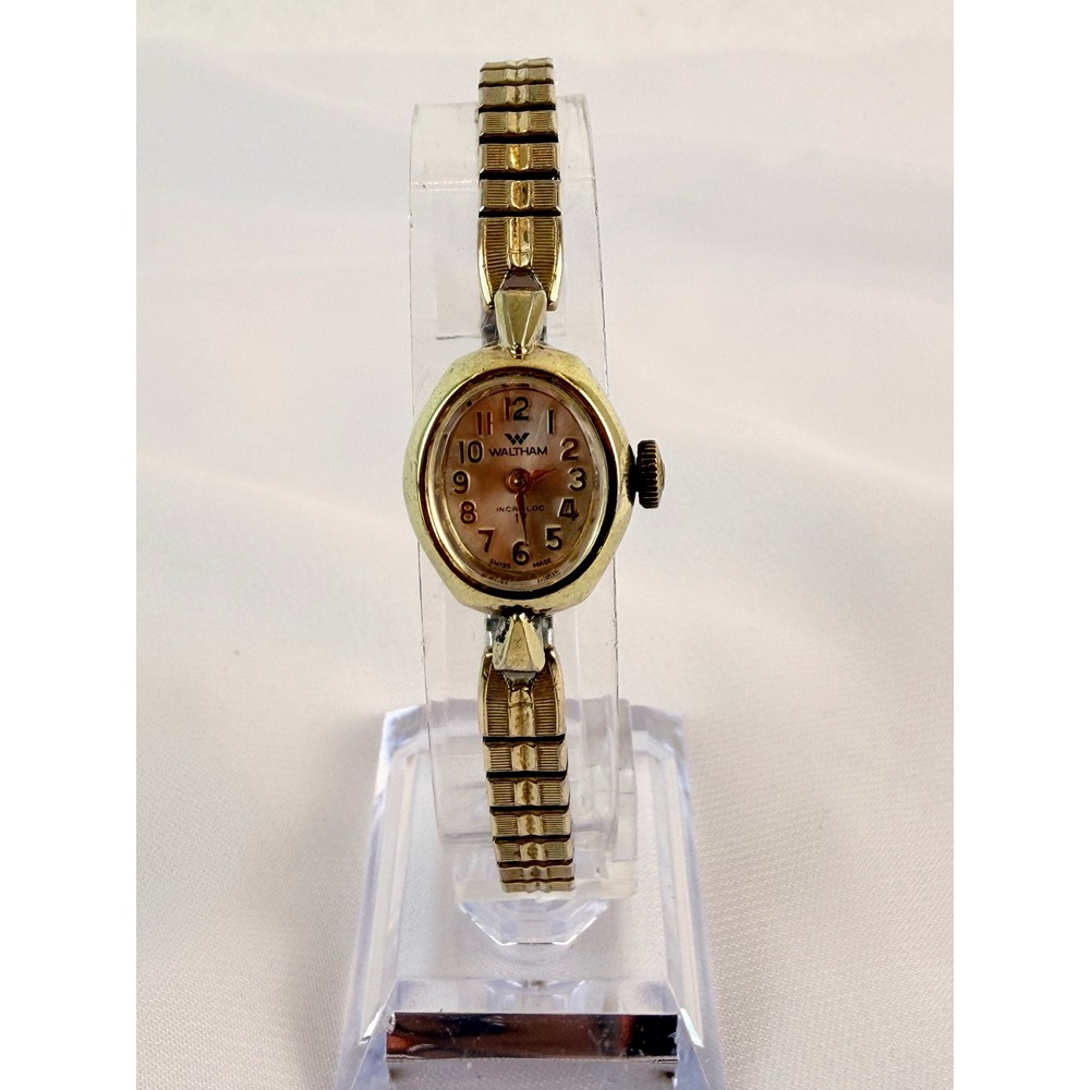 Waltham Incabloc 17 Jewel Vintage Watch Gold Tone Speidel Expansion Band Swiss